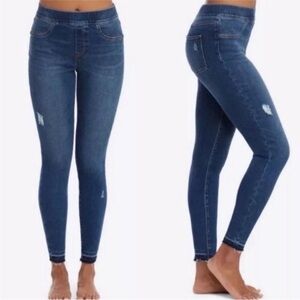 Spanx‎ Distressed Ankle Skinny Jean Legging Medium Wash 20203R Size S/P NWT